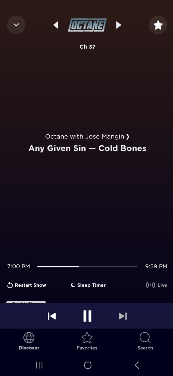 Yesss!!! Thank you @josemangin!!! You just made my night with this spin of #ColdBones from my faves @anygivensinband!!! I just can't get enough of this incredible song!!! I love it so much!!! Def helped me let out some emotion tonight!! Thanks!! 🤘🖤🔥 @SXMOctane #BigUns #Sinner