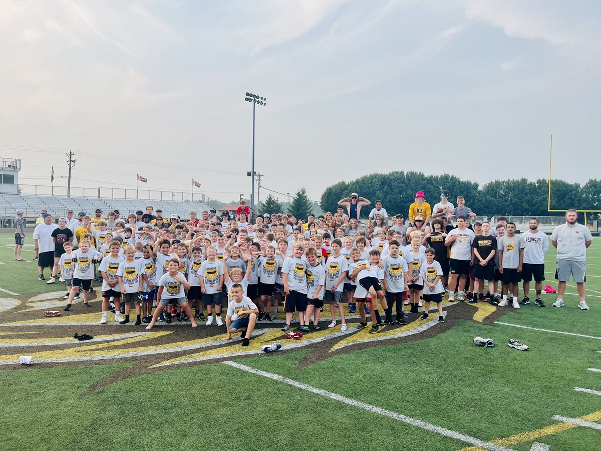 What a great Youth Camp we had this week!! 137 Future Broncos, very exited to see the growth of these kids!! #RiseAsOne #BrownCountyBuilt