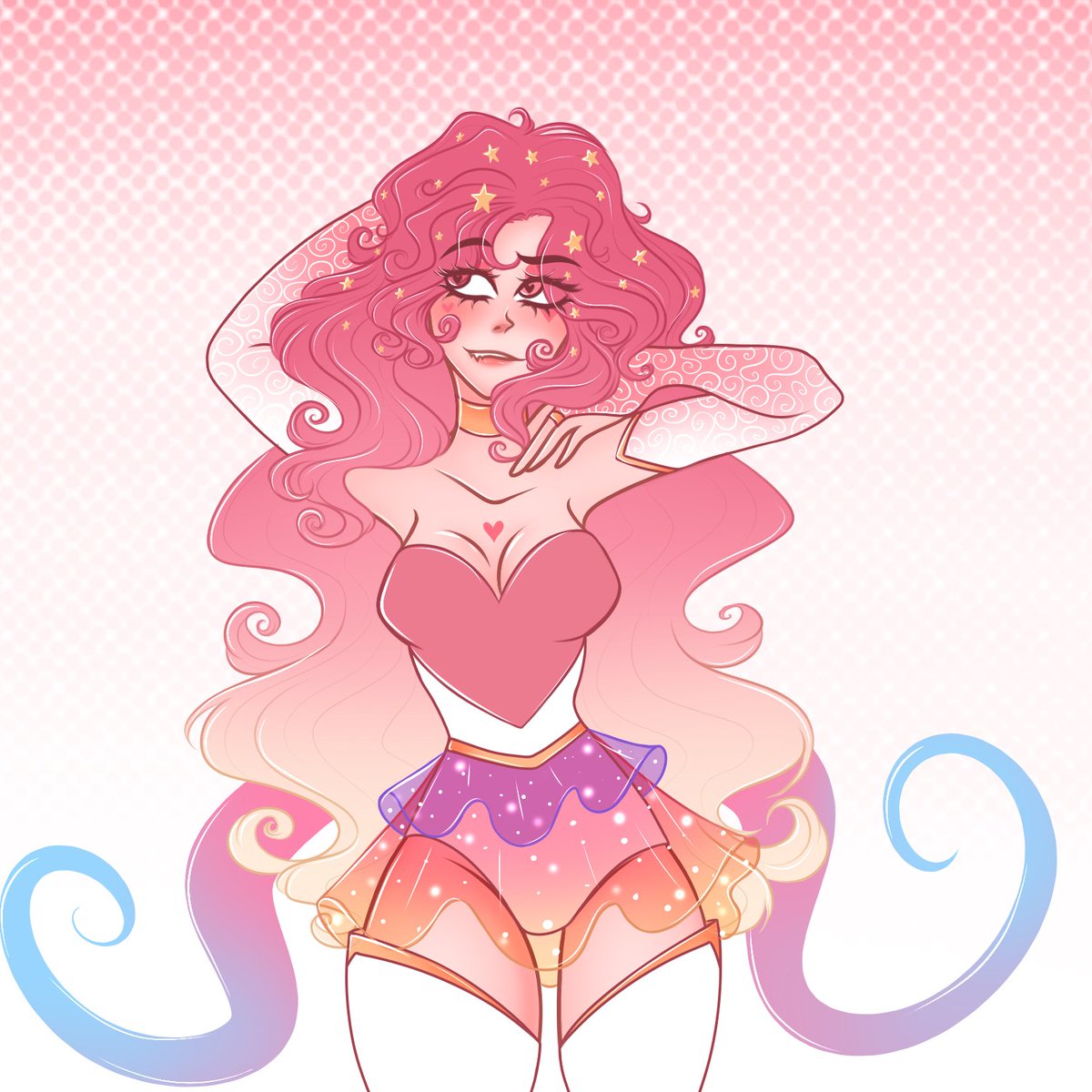 velvettsoul's tweet photo. Need to bring to life this account so..here the redesign of my oc Harmony🌺✨ #pink #characterdesign #ochero https://t.co/BpgwTdADRf