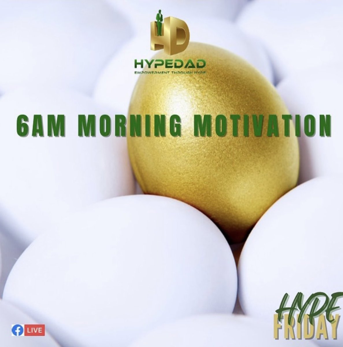 thmfoundation's tweet photo. Are you ready for another Hype Friday!?!

Join us Friday @6AM EST for our HYPE FRIDAY message from HYPEDAD‼️💚
#hypefriday #hypedad #hypemanfoundation https://t.co/OJwTwIUt18