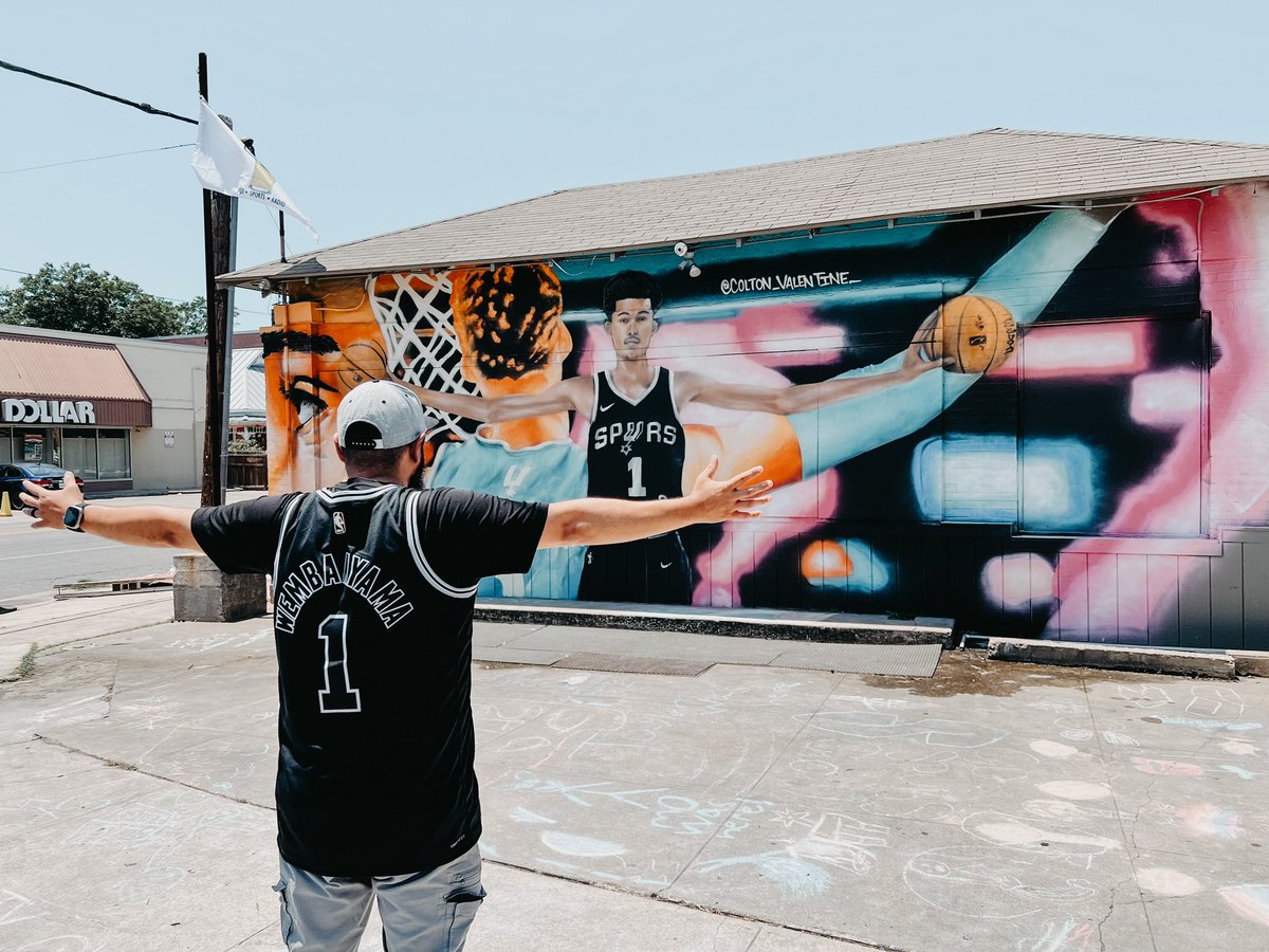 Got to visit all the murals this weekend. I still can’t believe it’s real. We got Wemby y’all . Let’s go