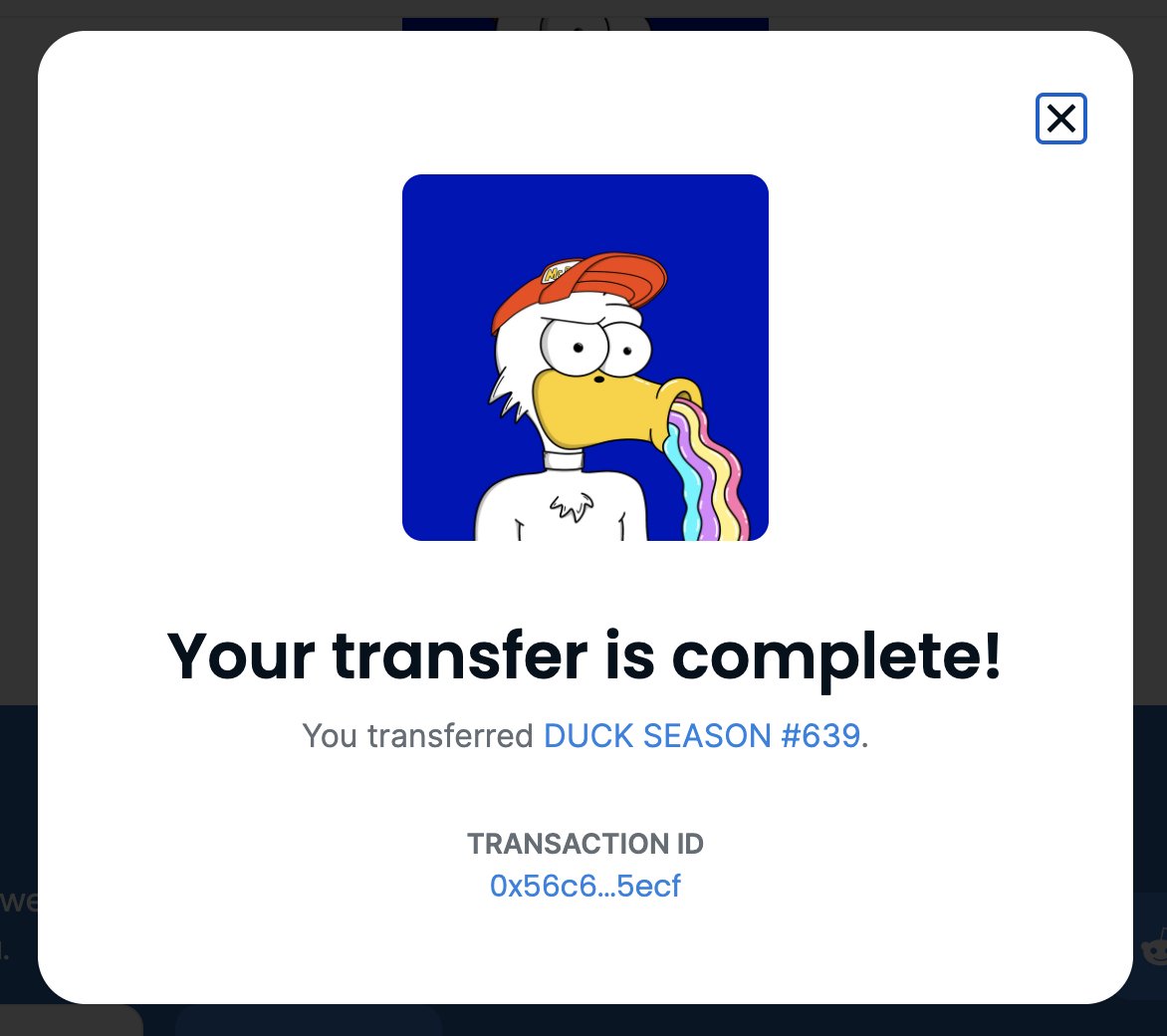 HODLXnft's tweet photo. 🥳Congratulations to the Winner of Duck Season NFT Raffle!

😄We have sent you the rewards! Please check your Inventory!

😍Join now! https://t.co/wDDp2sx9vc