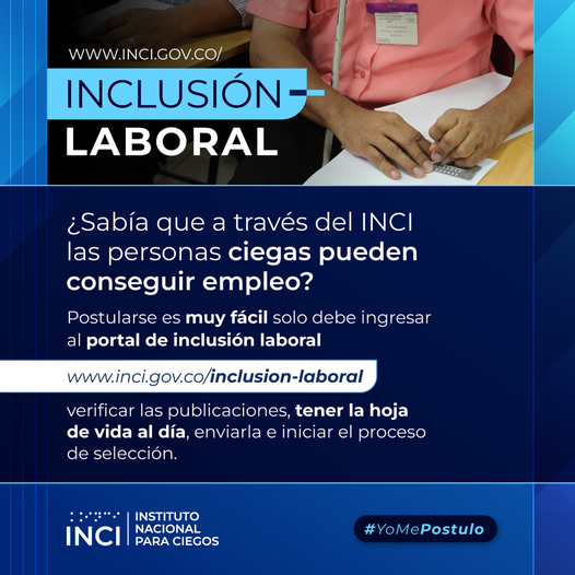 INCI_colombia's tweet photo. #YoMePostulo |  Llegó la oportunidad que esperaba, busque el empleo que quiere y comience su vida laboral en: https://t.co/xBe3D6i7Ad #InclusiónLaboral https://t.co/Pm3pTUcdRP