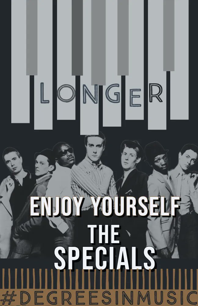 #DegreesInMusic
ミ★ 𝘓𝘖𝘕𝘎𝘌𝘙 ★彡

ENJOY YOURSELF
THE SPECIALS

🎙️buff.ly/3XrDrXp

Hello, I'm Terry 🙋

It's good to be wise when you're young
'Cos you can only be young but the once
Enjoy yourself and have lots of fun
Live life LONGER than you've ever done