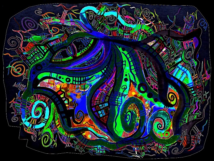 #Art #abstractart #Abstract #artwork #gallery #ArtLovers #psychedelic #psychedelicart #colorful #MonsterArt #abomination                                                       
If you feel like seeing more of my art:  deviantart.com/cynical-strang…