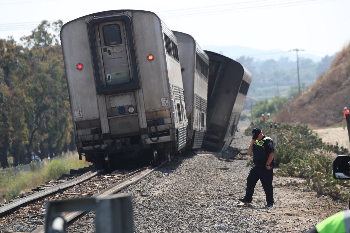L.A. Times Photos (@latimesphotos) on Twitter photo Amtrak train derails after ramming truck in Moorpark; truck driver critically hurt. <a href="/MelMelconPhoto/">Mel Melcon</a> <a href="/alschaben/">Allen J. Schaben</a> <a href="/latimes/">Los Angeles Times</a> <a href="/latimesphotos/">L.A. Times Photos</a>  latimes.com/california/sto… Amtrak train derails after ramming truck in Moorpark; truck driver critically hurt. <a href="/MelMelconPhoto/">Mel Melcon</a> <a href="/alschaben/">Allen J. Schaben</a> <a href="/latimes/">Los Angeles Times</a> <a href="/latimesphotos/">L.A. Times Photos</a>  latimes.com/california/sto…