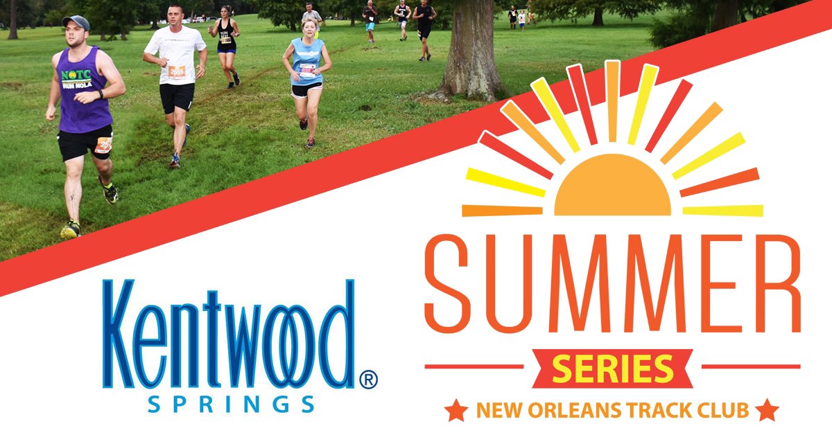 runNOTC's tweet image. In the Summer Heat, our partner Kentwood Springs will be providing plenty of drinking water to participants. Know your limits, slow your pace, and drink water before you get thirsty! See you tomorrow evening for our 2nd Summer Series event. #runNOLA