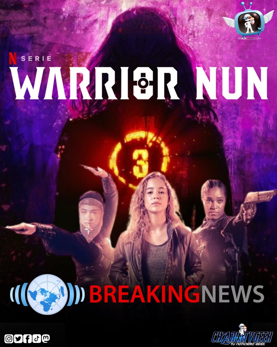 charlietvgeek's tweet photo. #BreakingNews

El showrunner #SimonDavis anunció en su cuenta de Twitter que la serie de #WarriorNun ha sido salvada gracias al movimiento realizado por los fans y regresará!
Todavía no se sabe si será como una nueva temporada o como película!
#SaveWarriorNun #Netflix https://t.co/GiI5mFvFb9