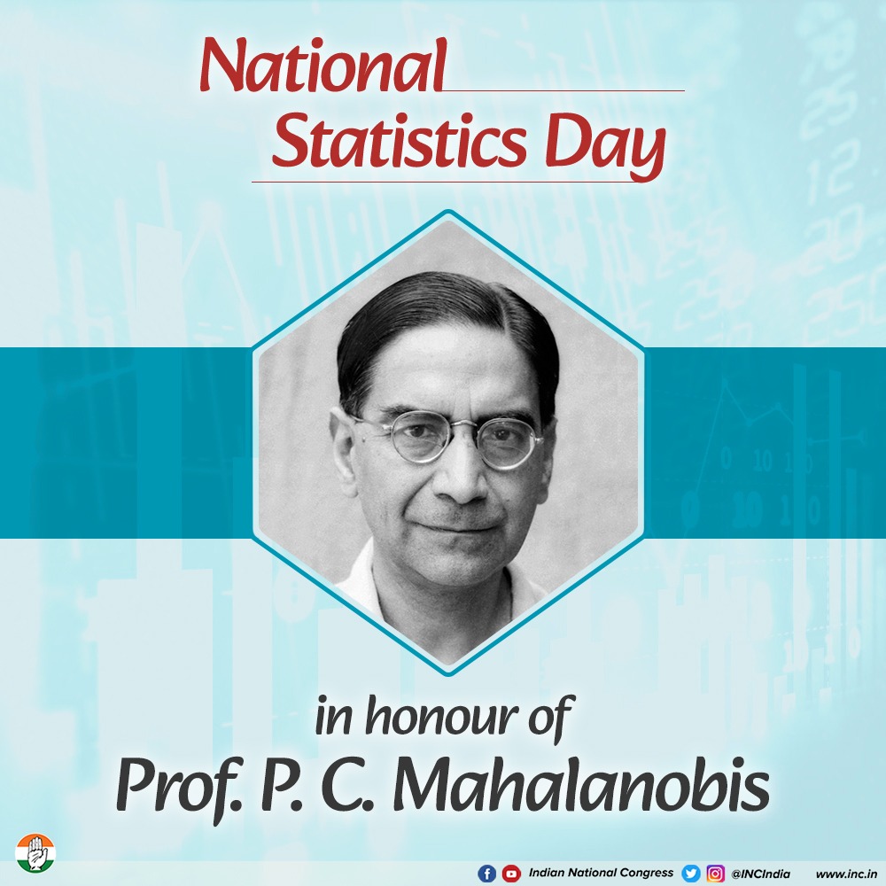 Congress On Twitter National Statistics Day Is Celebrated In Honour congress-on-twitter-national-statistics-day-is-celebrated-in-honour