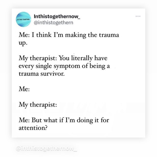 I feel so understood!

#trauma
#recovery
#SickNotWeak