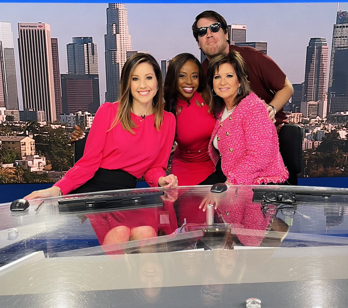Melissa Magee (@melissa_magee) on Twitter photo On Wednesday’s…we wear pink! 💕. A little #BehindTheScenesFun with our 5pm producer, <a href="/w_whitehurst/">Win Whitehurst</a> always keeping it cool! 😎 #WeWearPink <a href="/annabellesedano/">Annabelle Sedano</a> <a href="/ColleenNBCLA/">Colleen Williams</a> #NBCLA On Wednesday’s…we wear pink! 💕. A little #BehindTheScenesFun with our 5pm producer, <a href="/w_whitehurst/">Win Whitehurst</a> always keeping it cool! 😎 #WeWearPink <a href="/annabellesedano/">Annabelle Sedano</a> <a href="/ColleenNBCLA/">Colleen Williams</a> #NBCLA