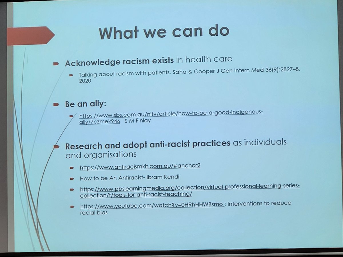 Ieta D'Costa presents a study using the Implicit Association Test at one hospital, staff who took the test were 3x more likely to be biased against Indigenous people. Some strategies to address now being discussed 

#anzahpe2023