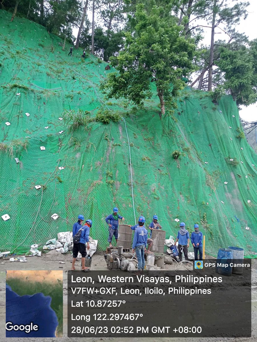 JOEConst's tweet photo. Updates in rockfall netting project at Leon, Iloilo Site. https://t.co/DaNh9gNz83