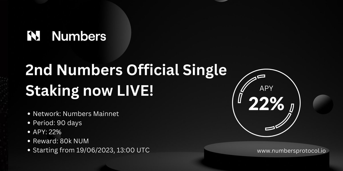 Young_3xpert's tweet image. Hey Numarmy 👋

$NUM 2nd Official Mainnet single-staking pool is now live!

A fresh opportunity if you missed the 1st single staking pool. 

What&apos;s better is an increase in the APY to 22% 🤩

Start staking: app.num.network/staking-mainne…

#Numbers #Numberscommunity