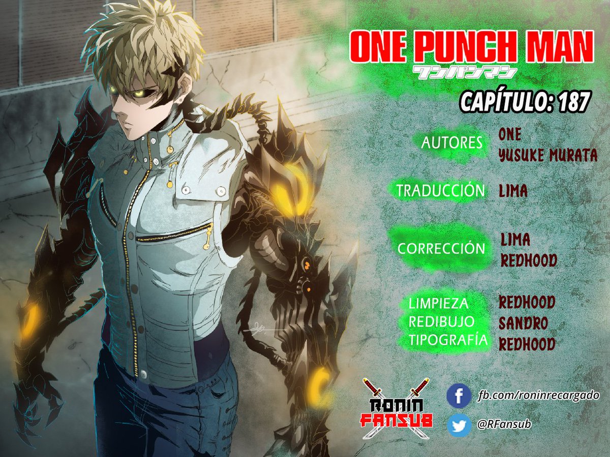 RFansub's tweet photo. Wenas, disponible el capitulo 187 de OPM.    
TMO: https://t.co/eDxrrAIY5r
Kumanga: https://t.co/SPhlUwq05o https://t.co/5ZiE11ZVxY