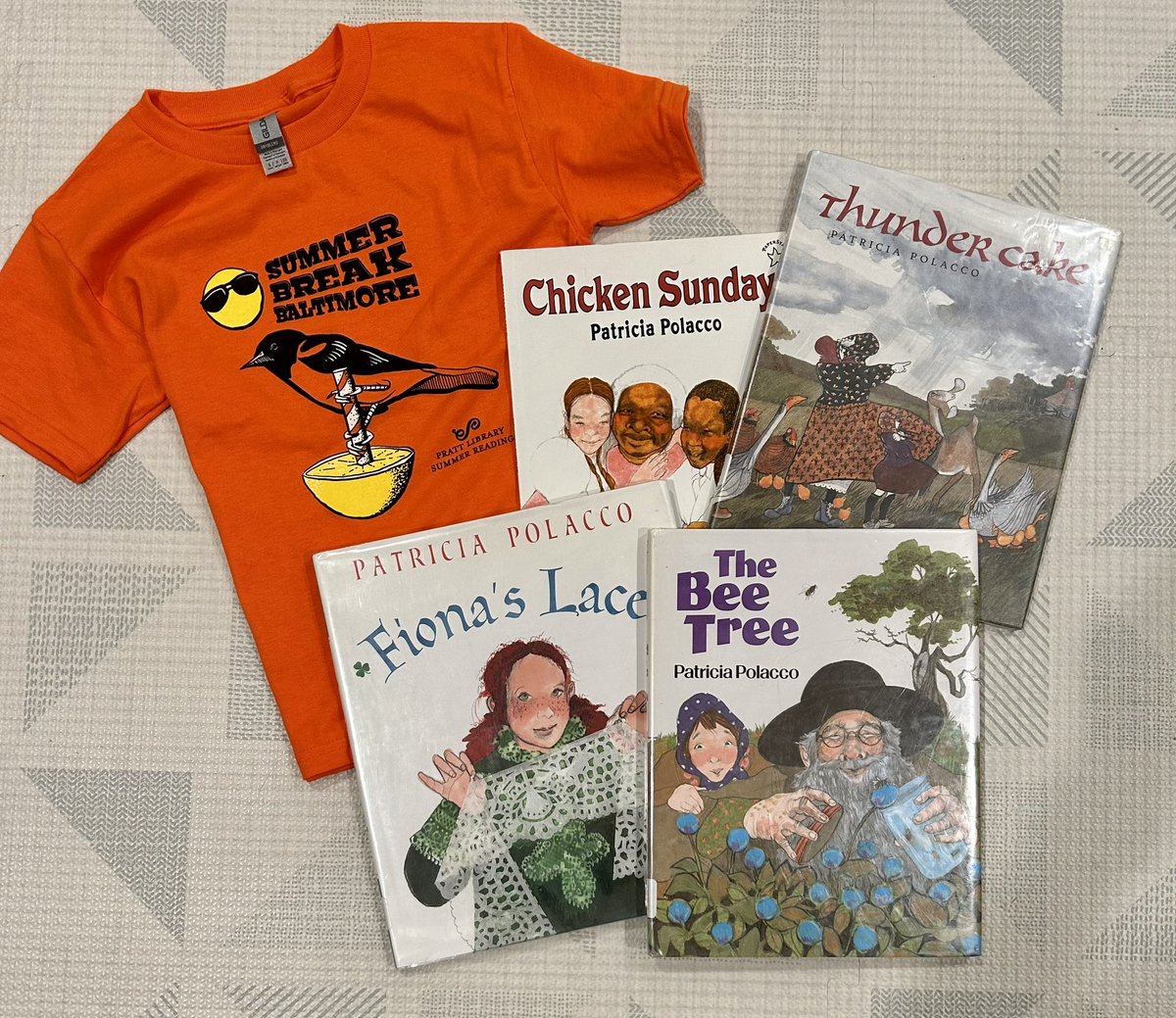 He might only be 3mo old, but baby E is all signed up for summer reading at <a href="/prattlibrary/">Pratt Library</a> and his first author study of the incomparable <a href="/PatriciaPolacco/">Patricia Polacco</a>