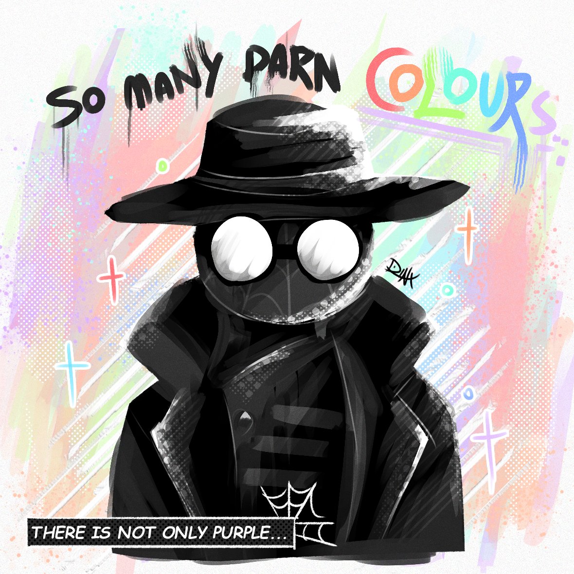 DinxArtworks's tweet photo. My friend suggested me of Goober-fying Spider-Noir while we were talking about Spider-Verse! :>
HERES GOOBER NOIRRR ✨️✨️
#SpiderVerse #SpiderNoir #Goober https://t.co/i75yZPlAmp