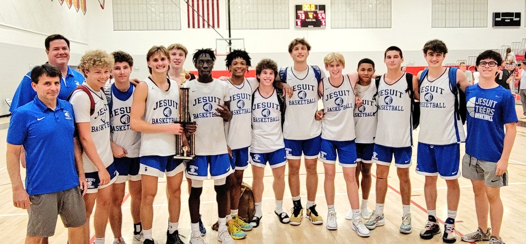 Jesuit Tigers Basketball (@jesuit_tigers) on Twitter photo Jesuit completes <a href="/TBBCoaches/">Tampa Bay Basketball Coaches Association</a> Summer League with a 10-0 record and finishes the month at 14-0!
In tonight's 73-59 title win over TC, Chris Moliere led the way with 22 points, Jack Burkard had 13, and Nate Boakye had 10.
#AMDG #GoTigers #JesuitBasketball Jesuit completes <a href="/TBBCoaches/">Tampa Bay Basketball Coaches Association</a> Summer League with a 10-0 record and finishes the month at 14-0!
In tonight's 73-59 title win over TC, Chris Moliere led the way with 22 points, Jack Burkard had 13, and Nate Boakye had 10.
#AMDG #GoTigers #JesuitBasketball