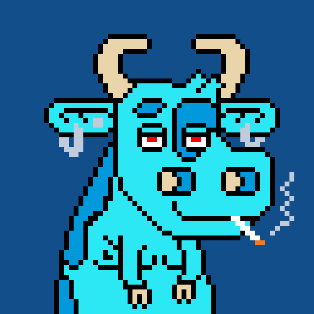 #NewPFP PxMOO 💙🚬
NEW Collection!! <a href="/collection_moo/">MOO</a> 👀

#algofam