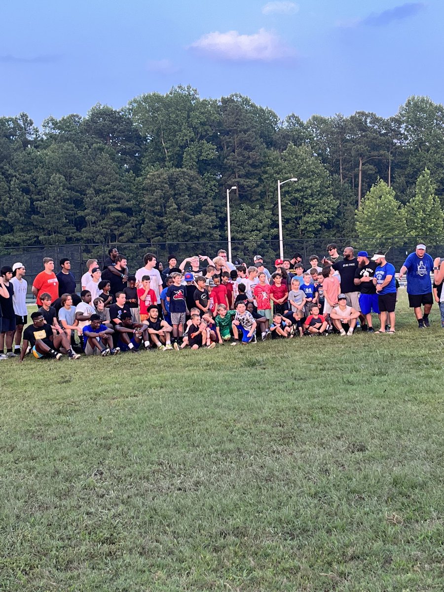 Trojan camp 2023 , in the books , thanks for all the  60 campers that came out and participated! Great to have the pleasure to work with the future Trojans . #newkentfootball .