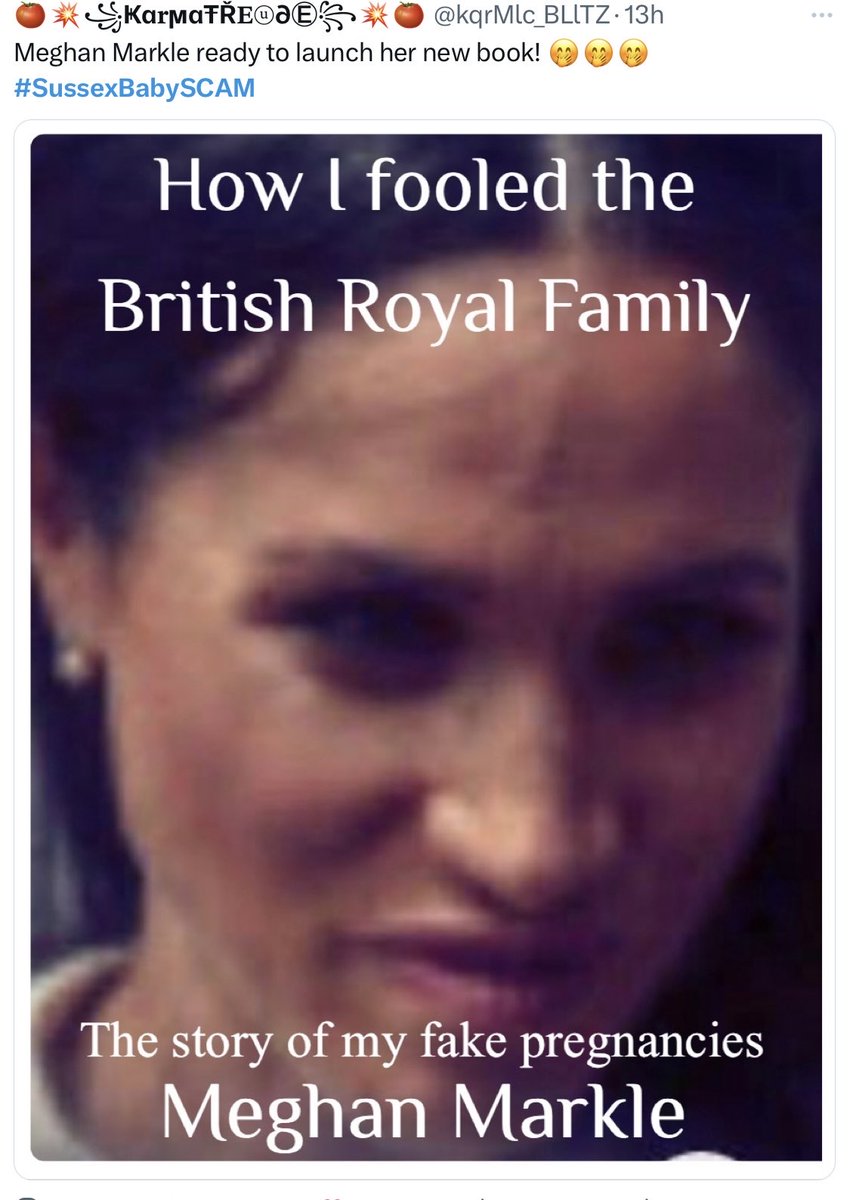 What ever the “moon-bump scam” was & whatever really happened at th supposed “birth of Archie” the DECEPTION was for the express purpose of hurting the Queen and the Royal Family. Which ever way it went down, baby or no baby it was to deceive th #RoyalFamily
#MeghanMarkleIsALiar