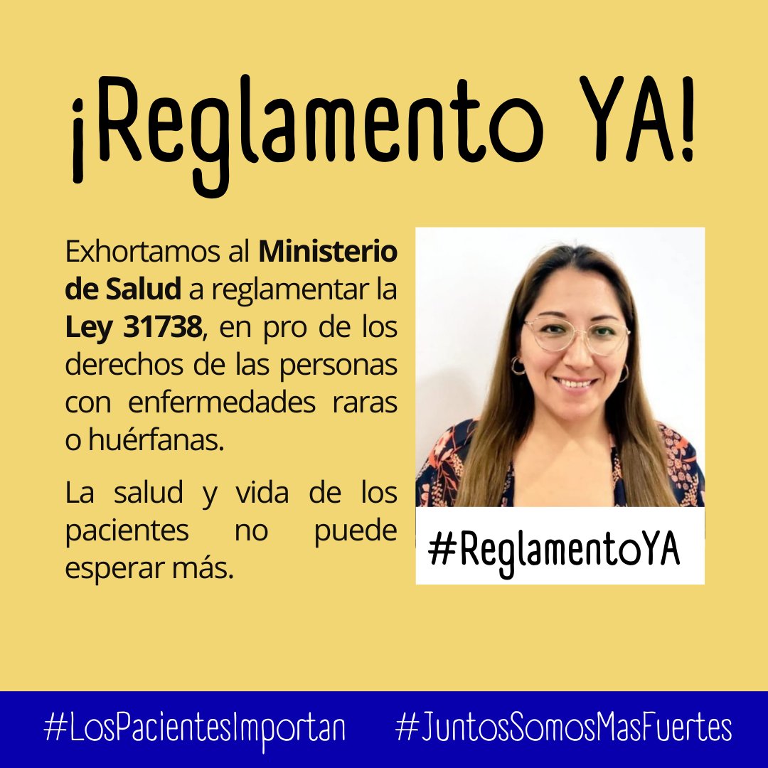 los_pacientes's tweet photo. #ReglamentoYA
📢#LosPacientesImportan exhortamos al @Minsa_Peru a reglamentar la Ley N° 31738, en pro de los derechos de las personas con #EnfermedadesRaras o huérfanas. Además, solicitamos que se nos incorpore en el proceso de deliberación.
➡️ La salud es un derecho humano✊ https://t.co/L6Eg2QzlCq