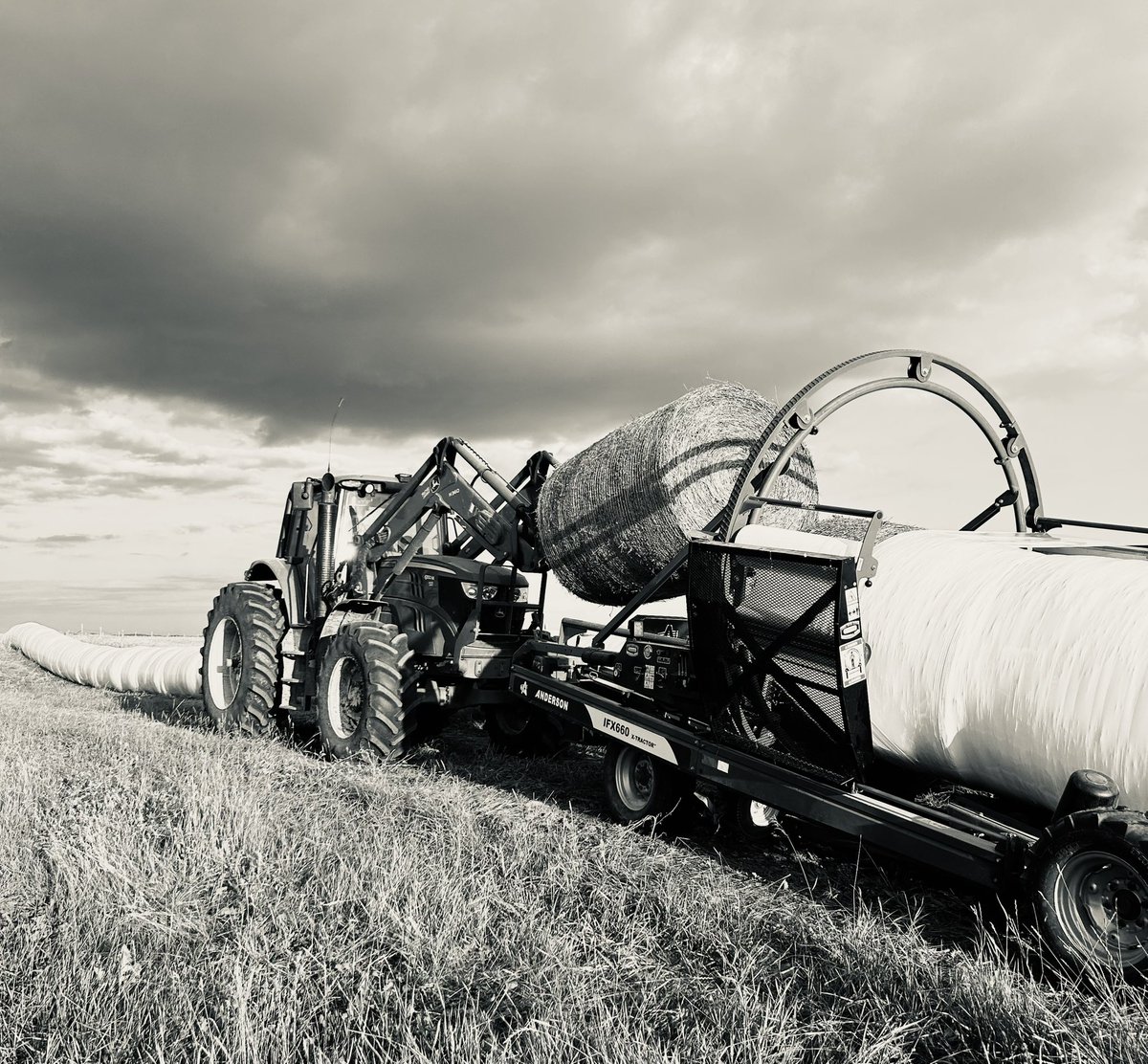Bales are getting wrapped!