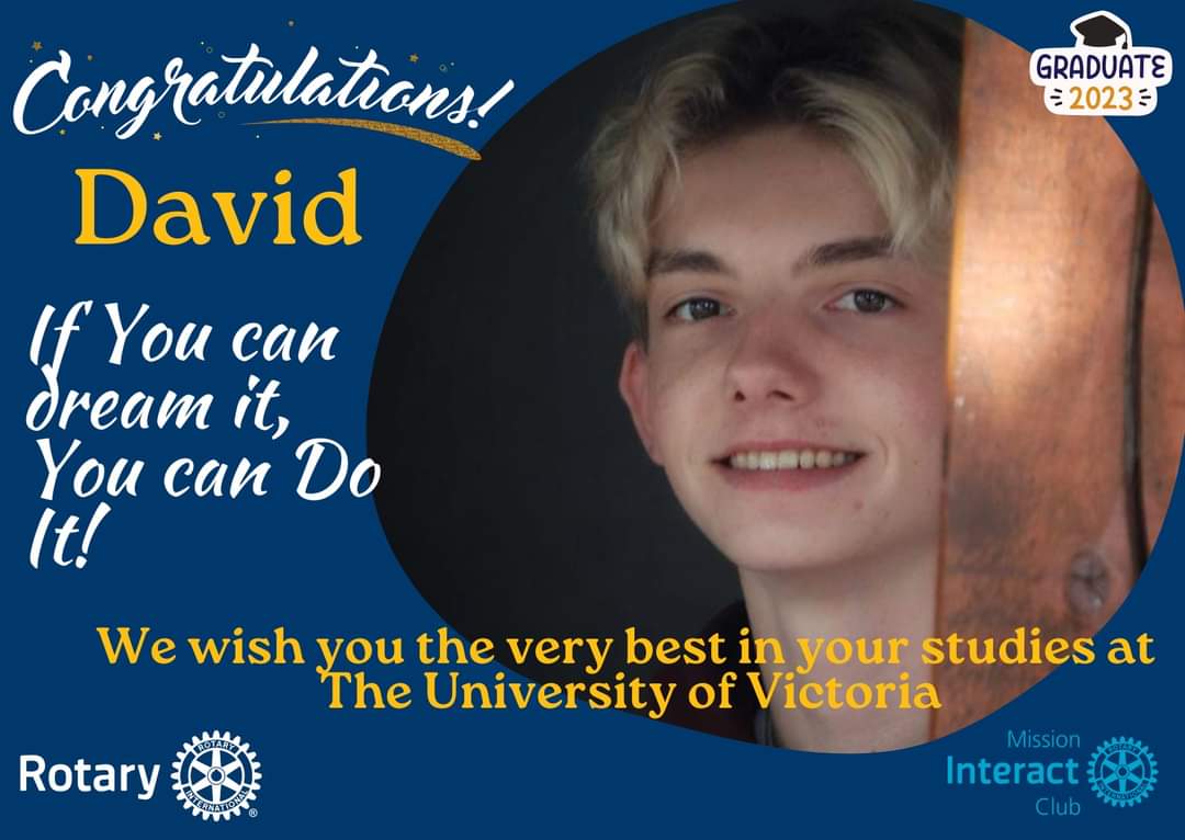 The foundation of any country, any city, is the education of its Youth. - Diogenes

#David #Rotary #youth #missionbc❤️