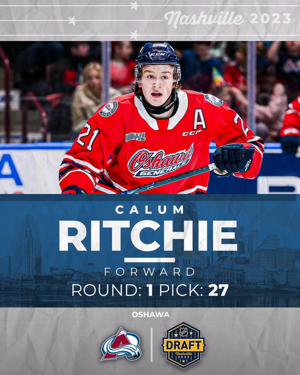 Colorado Avalanche on Twitter "With the 27th overall pick in the 2023