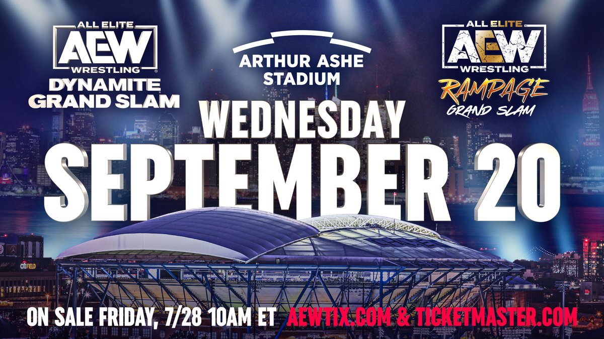 All Elite Wrestling on Twitter "NEW YORK CITY! AEW returns to the historic Arthur Ashe Stadium