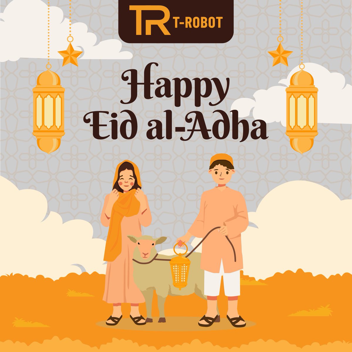 tr_trobot's tweet image. Happy Eid Al-Adha from T-Robot!  

Eid Al-Adha is a time to be with your family and friends. It is also a time to share our joy with others by helping those in need. May this day bring you peace, love and happiness. Eid Mubarak!

#trobot #EidAlAdha2023