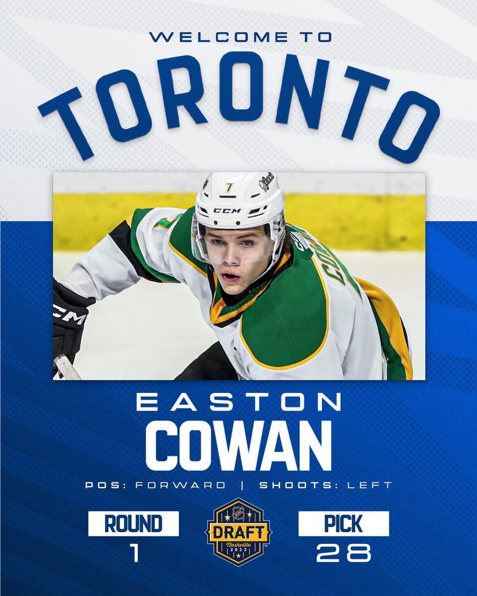 The newest member of Leafs Nation: Easton Cowan 🔵⚪️