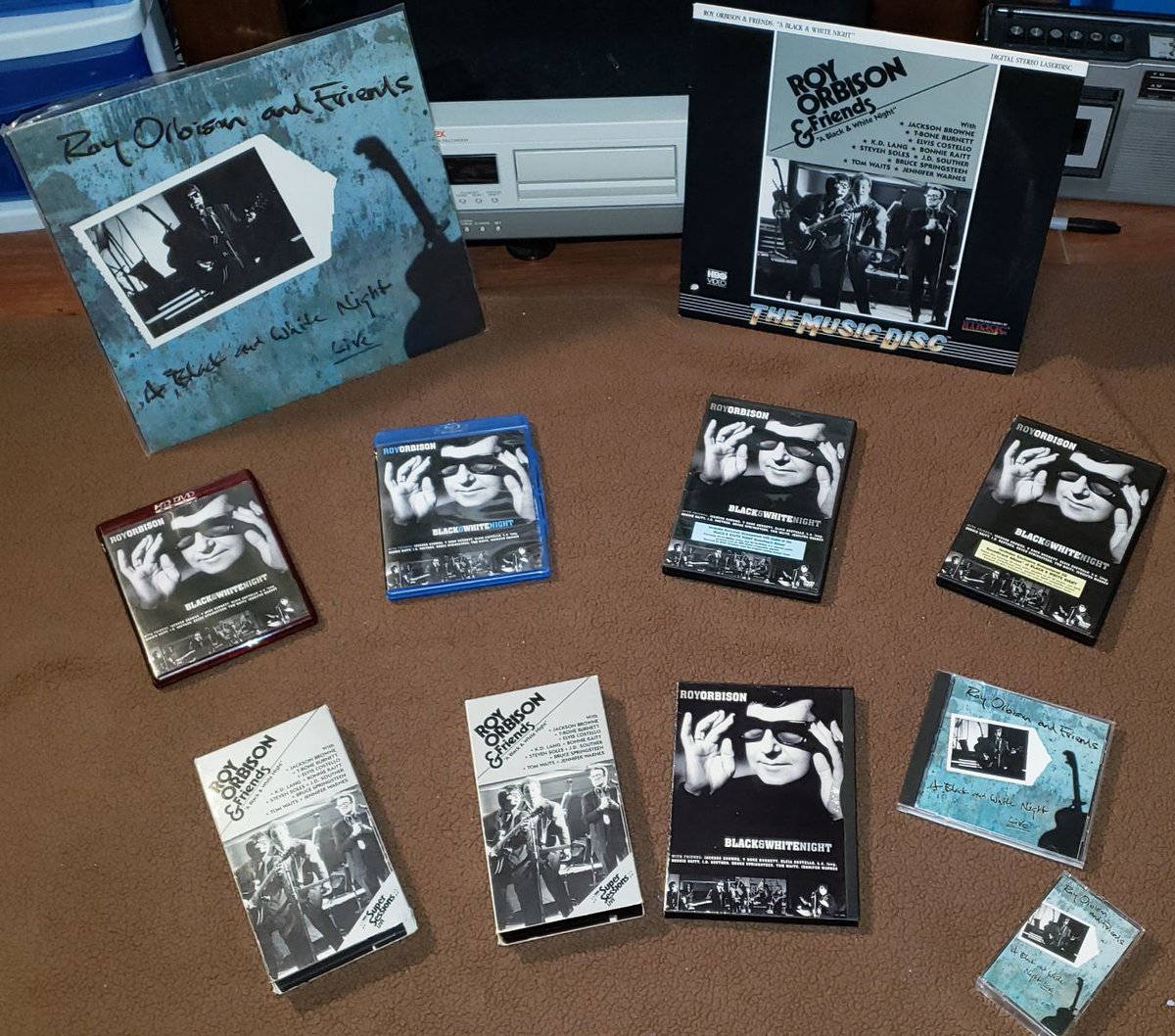 I have all formats of B&amp;W Night(Laserdisc,Beta,Bluray,VHS,SACD,DVD-Audio,CD,DVD,Cassette,Vinyl,HD-DVD). Watched w/dad when I was a kid. I still have his original VHS. Roy is awesome in any format! Wish I could have seen him perform live! <a href="/ROYORBISON/">Roy Orbison</a> <a href="/Royorbisonjr/">Roy Orbison Jr</a>