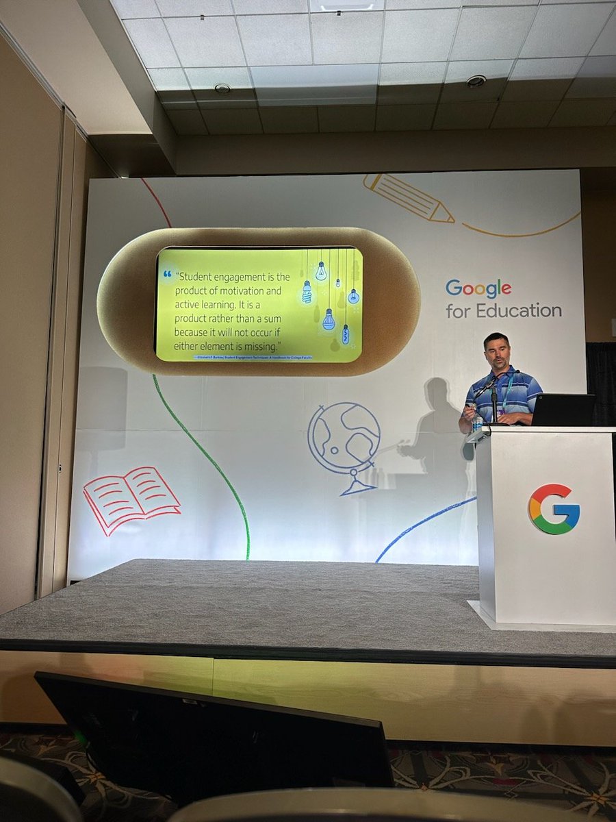 It was a pleasure to present in the #Google Teacher's Theater showcasing Visit a Class and Analytics in #GoogleClassroom and to hear about the changes for #GoogleChampions at #ISTE23 this week!