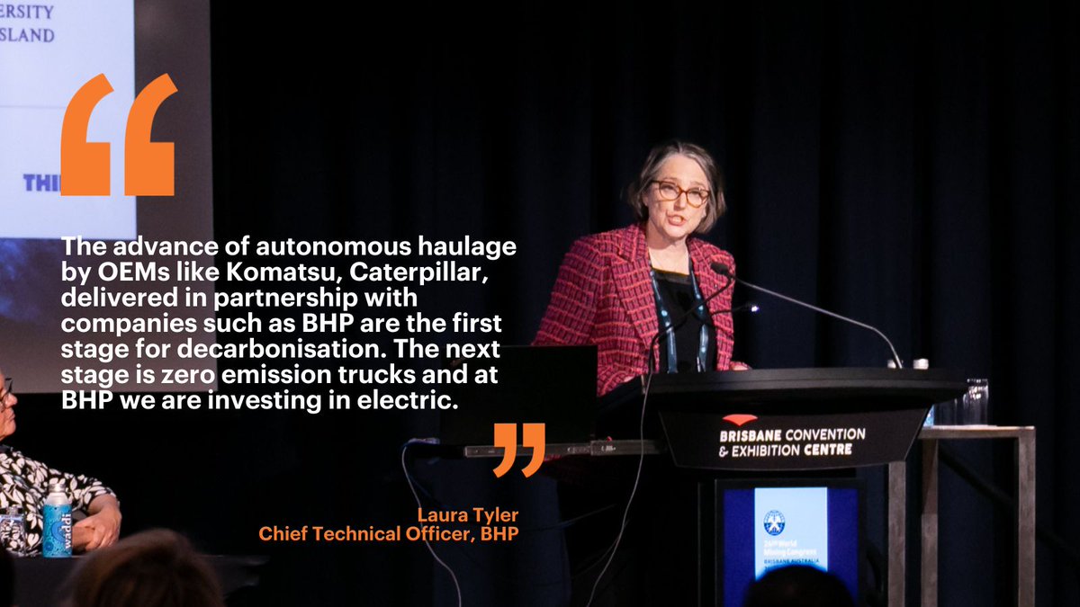 Our Chief Technical Officer, LauraTyler, spoke at the World Mining Congress yesterday.

Read her speech in full 👉 bhp.co/ID

#innovation #decarbonisation #mining #WMC2023