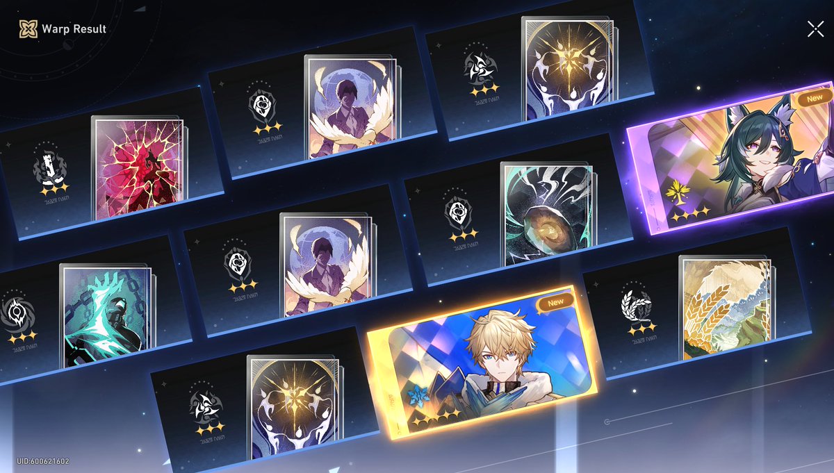 Got Luocha on the 5th pull from pity. Went for E1 but got Gepard in 20 pulls. Safe to say Kafka is coming home in 1.2