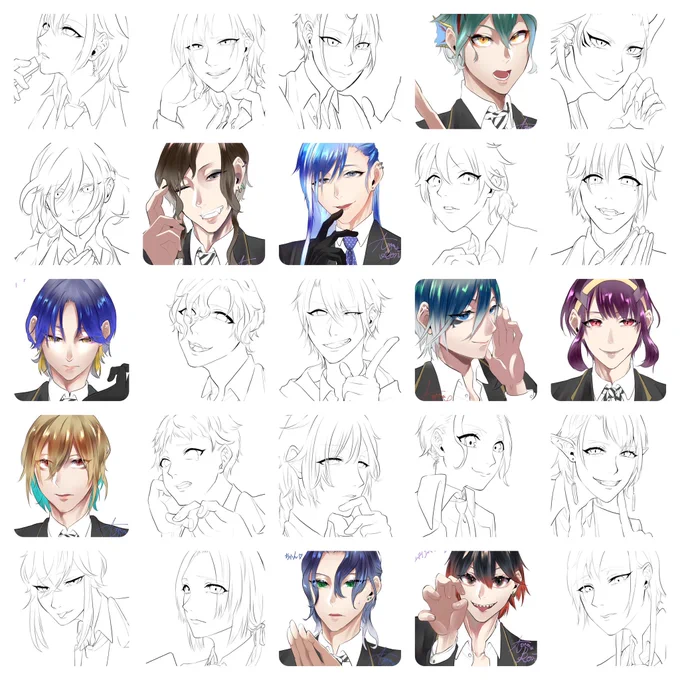 #twst創作生徒メイキング  埋まってきたわね… よく考えると25人も応募してくれたの凄くない???みんなありがとうね😊  全員のキャラ設定まで楽しくてやっておりますが、通常より運転です 正気に戻るんじゃない とち狂ってるのは元からだ気にすんな私