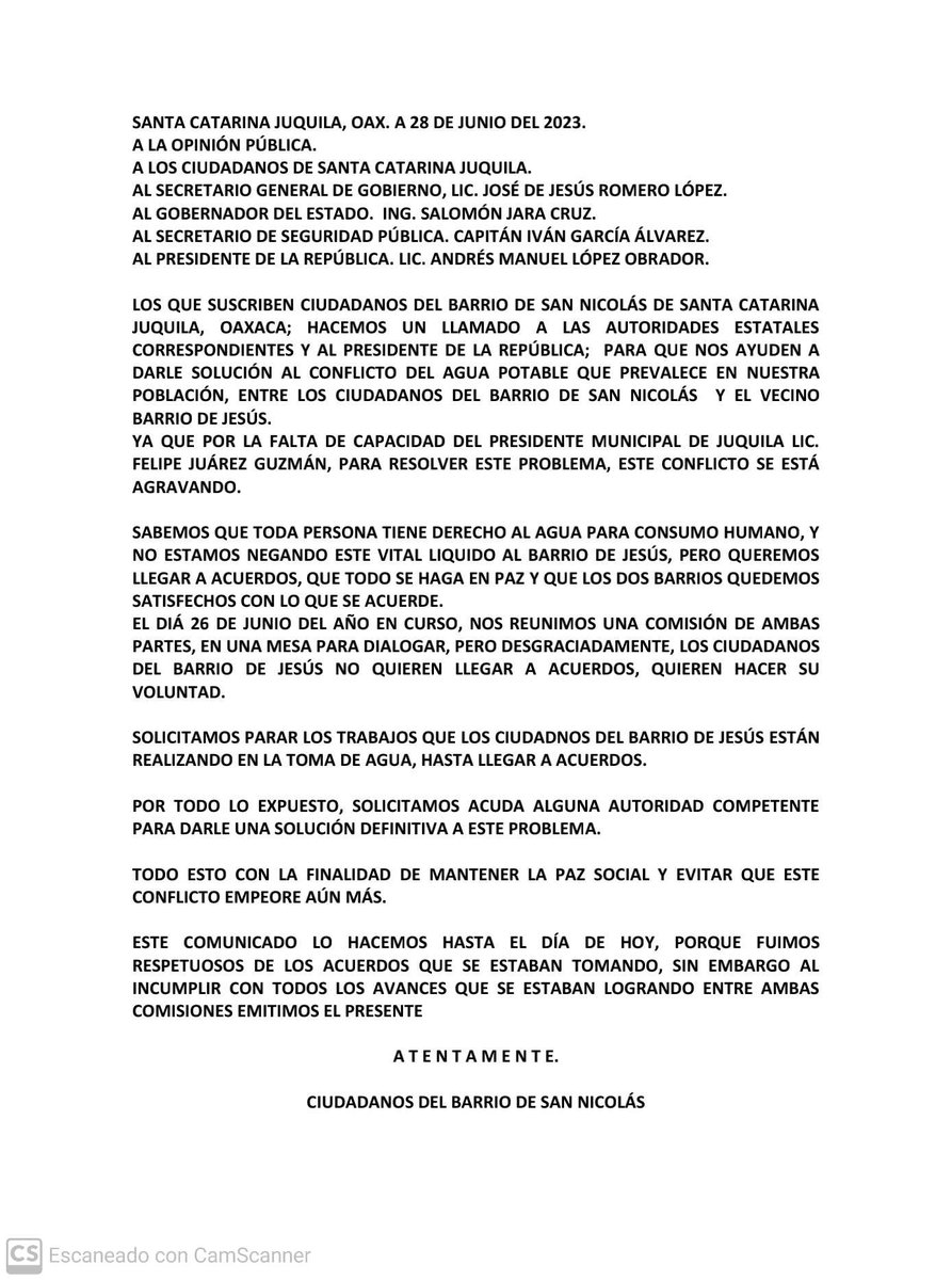 rhikrd0's tweet photo. Solución al conflicto @salomonj @SEGO_Oax @ConsejeriaOax https://t.co/0LaJtwb25s