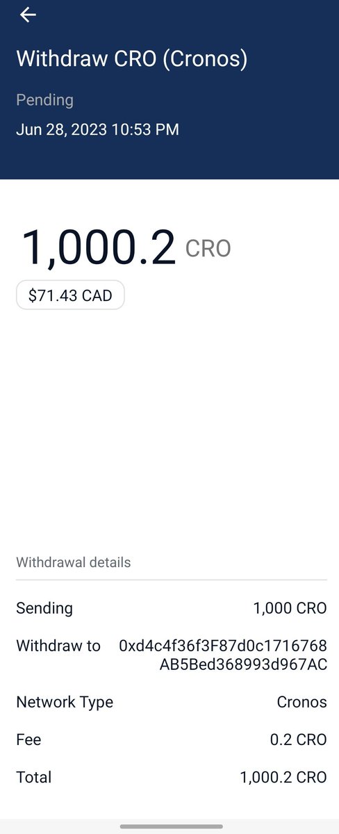 #2 Congrats to @cro_gery for winning 1000 out of 5000 $cro 💙📈🚀

#cro #crofam #cronos #cryptocom #FFTB #Crobinhood 🏹 @cryptocom