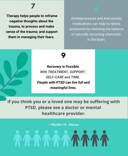 Myth & Fact
#PTSDAwarenessDay 

🚫MYTH: 

PTSD is a sign of weakness

✅FACT: 

PTSD is a diagnosable mental health disorder, linked to changes in the brain.  PTSD isn't a voluntary reaction; it's the brain’s way of protecting a person from threat or danger.

Learn the Basics🔽