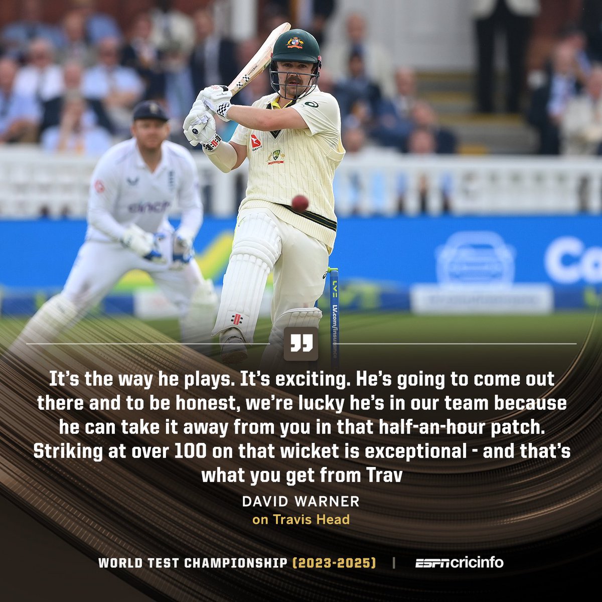 'Trav is Trav'

Another day of Ashes cricket defined by Travis Head 👏

es.pn/440CqrD #Ashes #ENGvAUS