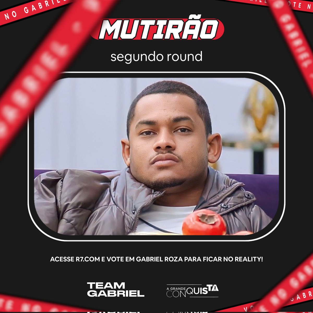 🚨 MUTIRÃO SEGUNDO ROUND INICIADO 🚨

📥 A CADA 10 VOTOS DEPOSITE UM EMOJI NESTE TUÍTE

❌ O VOTO É PARA FICAR, PORTANTO, VOTEM EM GABRIEL!

⏰ ENCERRA 1H! 

🔗 LINK: recordtv.r7.com/a-grande-conqu…

#AGrandeConquista #FicaGabriel