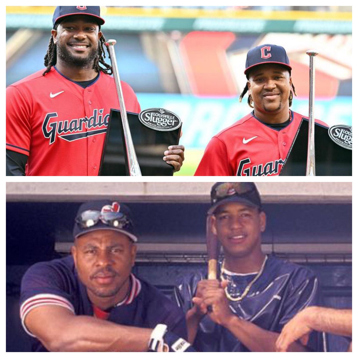 John_Sabol's tweet photo. Tonight is the second time Cleveland  had a “Bell(e)” and a “Ramirez” hit for a combined for 9 RBI in a game👀

•July 12, 1996 @ Minnesota:
Manny Ramirez 5
Albert Belle 4 

•June 28, 2023 @ Kansas City
Jose Ramirez 5
Josh Bell 4

#Guardians #forTheLand 
@fox8news @CleGuardians https://t.co/hU6W62thAw