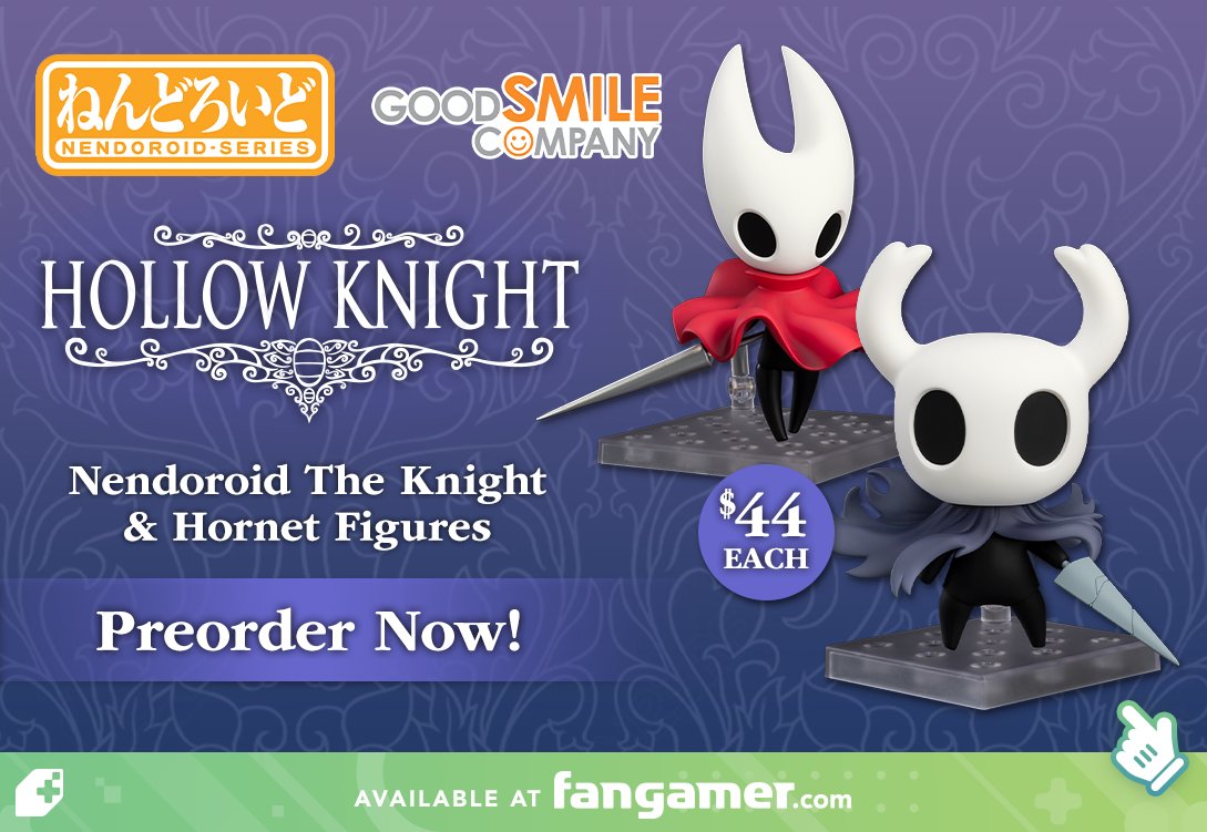 Hollow Knight Nendoroid figures are now available to preorder! 

Available in our official collection: fanga.me/r/hollow-knigh…
