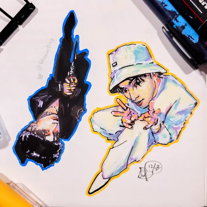 #ArtinyWave yahoooo i'm abby and i love topaz so bad that they influenced my coconut haircut & love for bape/baby milo   my drawings are made with posca marker & i do nails too!