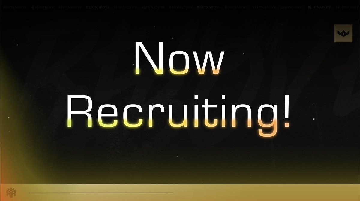 ReignAboveGG's tweet photo. 🚨NOW RECRUITING🚨

We are looking to expand the Kingdom!🏰🤩

Actively recruiting the following🧐

🔘 Social Media Manager

🔘 Community Manager

🔘 Fortnite Creators

🔘 Apex Creators

🔘Valorant Creators

If any of these positions suit you, then let’s start #ReigningAbove together.👑