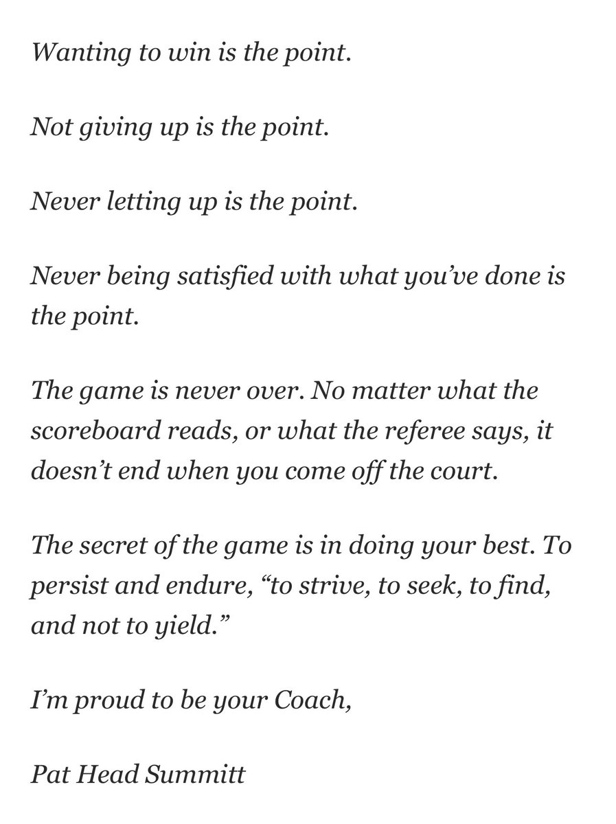 ktrain_11's tweet photo. Pat Summitt. Always remember on this day. A true leader and pioneer. They don't make many humans like this anymore https://t.co/nyzJWaJBYJ