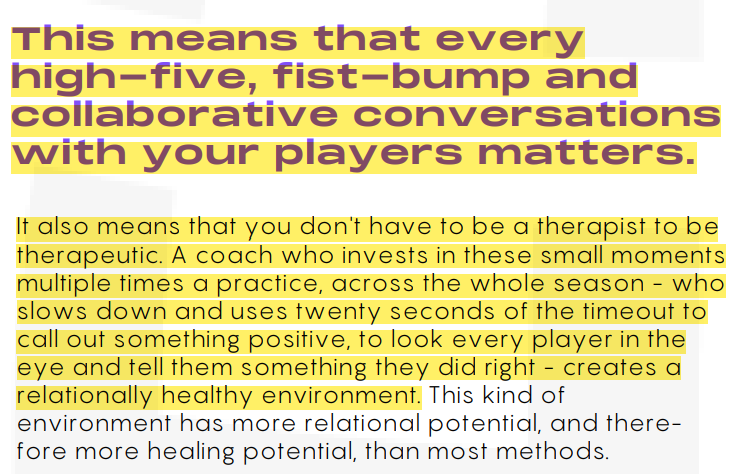 kay_mcdonough's tweet image. So many quotable pieces in @CHJSorg&apos;s &quot;Nothing Heals Like Sport.&quot; If you are working with young people in any capacity in sport, I&apos;d highly recommend this playbook. #healingcenteredsport #brainbasedcoaching
chjs.org/resources/read…