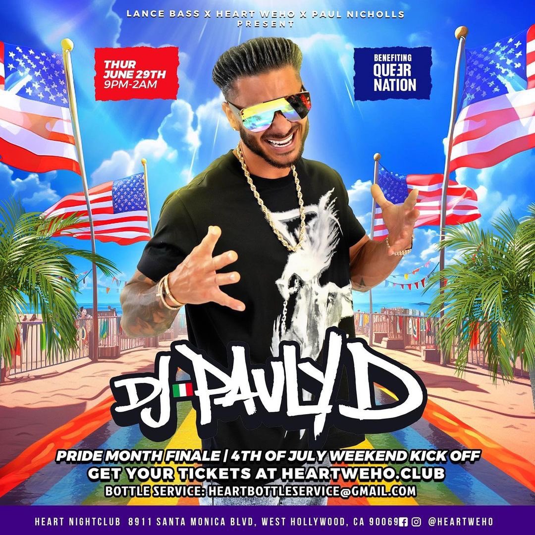 Don’t miss @DJPaulyD this Thursday, June 29th at #heartweho 

Tickets at HEARTWEHO.CLUB 

#westhollywood #nightlife #summerparties #4thofJuly