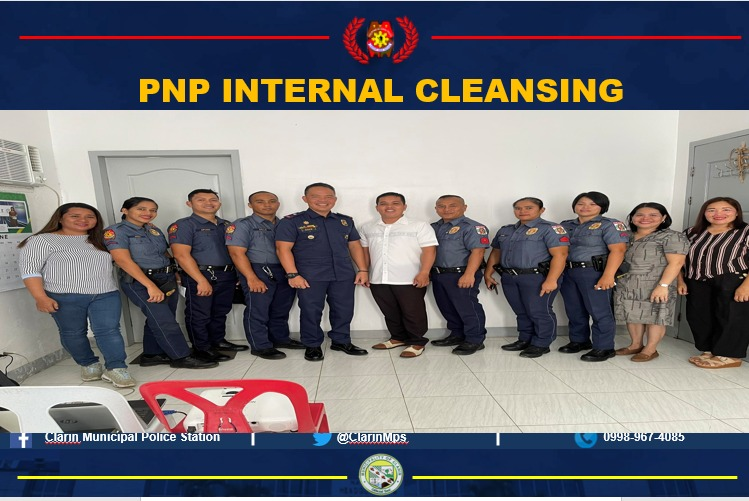 ClarinMps's tweet photo. On June 29, 2023 at 11:24 PNP Personnel  of Clarin MPS under the supervision of PMAJ JINGLE CALO ESICK, COP crafted SOCCARD regarding PNP INTERNAL CLEANSING and posted it to Clarin MPS facebook page. #SerbisyongNagkakaisa #ToServeandProtect https://t.co/EhZN7LG1aT